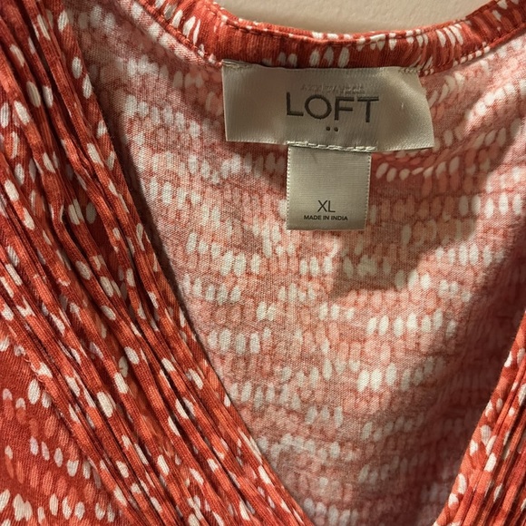 LOFT Orange Sleeveless V-Neck Sundress - XL - great condition - lightweight - Picture 2 of 5